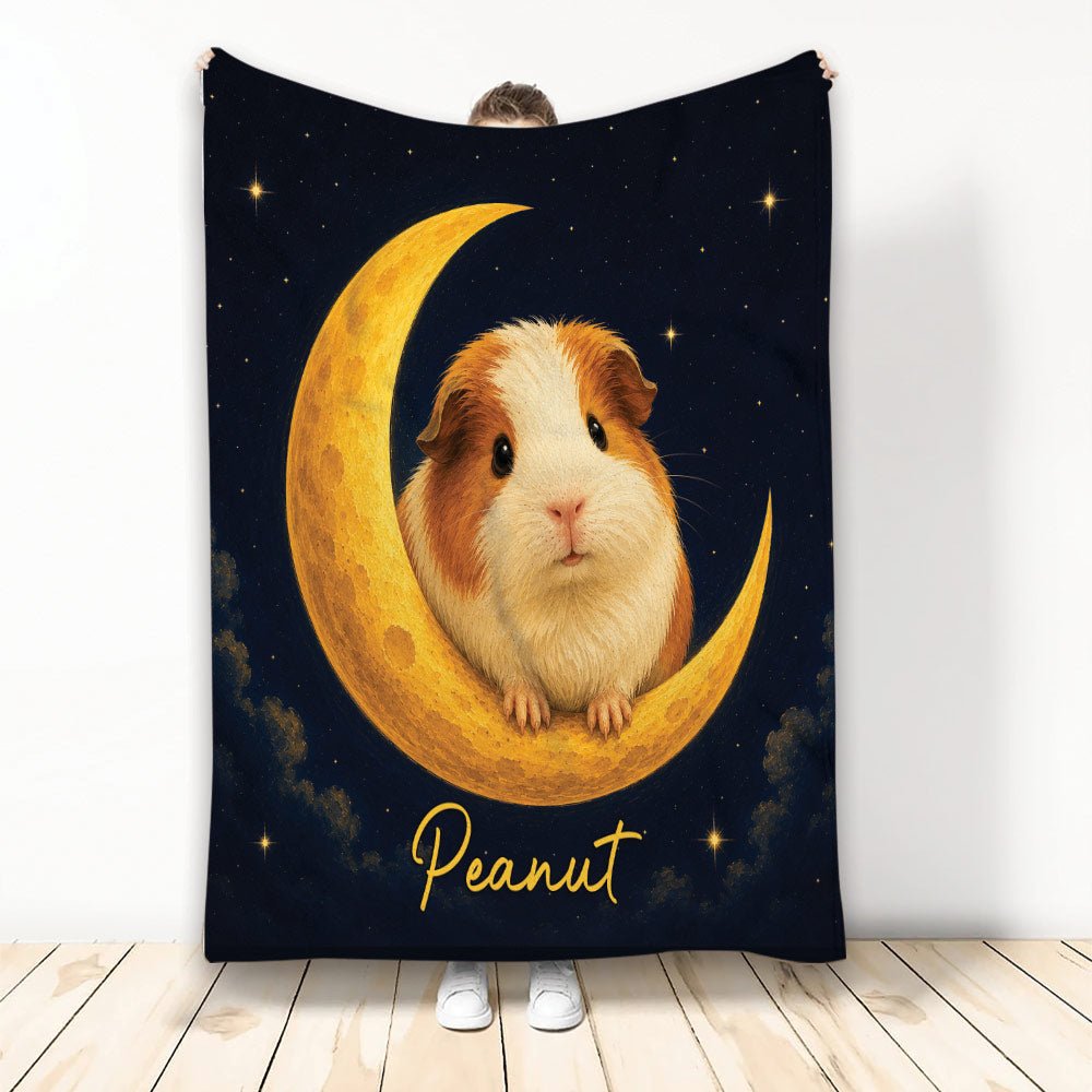 Custom Guinea Pig Throw Blanket, Celestial Pet Design
