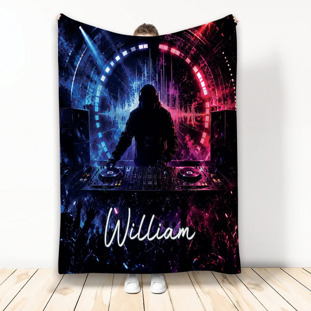 Custom DJ Throw Blanket, Club Music Design