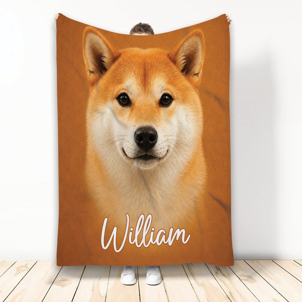 Custom Shiba Inu Throw Blanket, Dog Lover Design