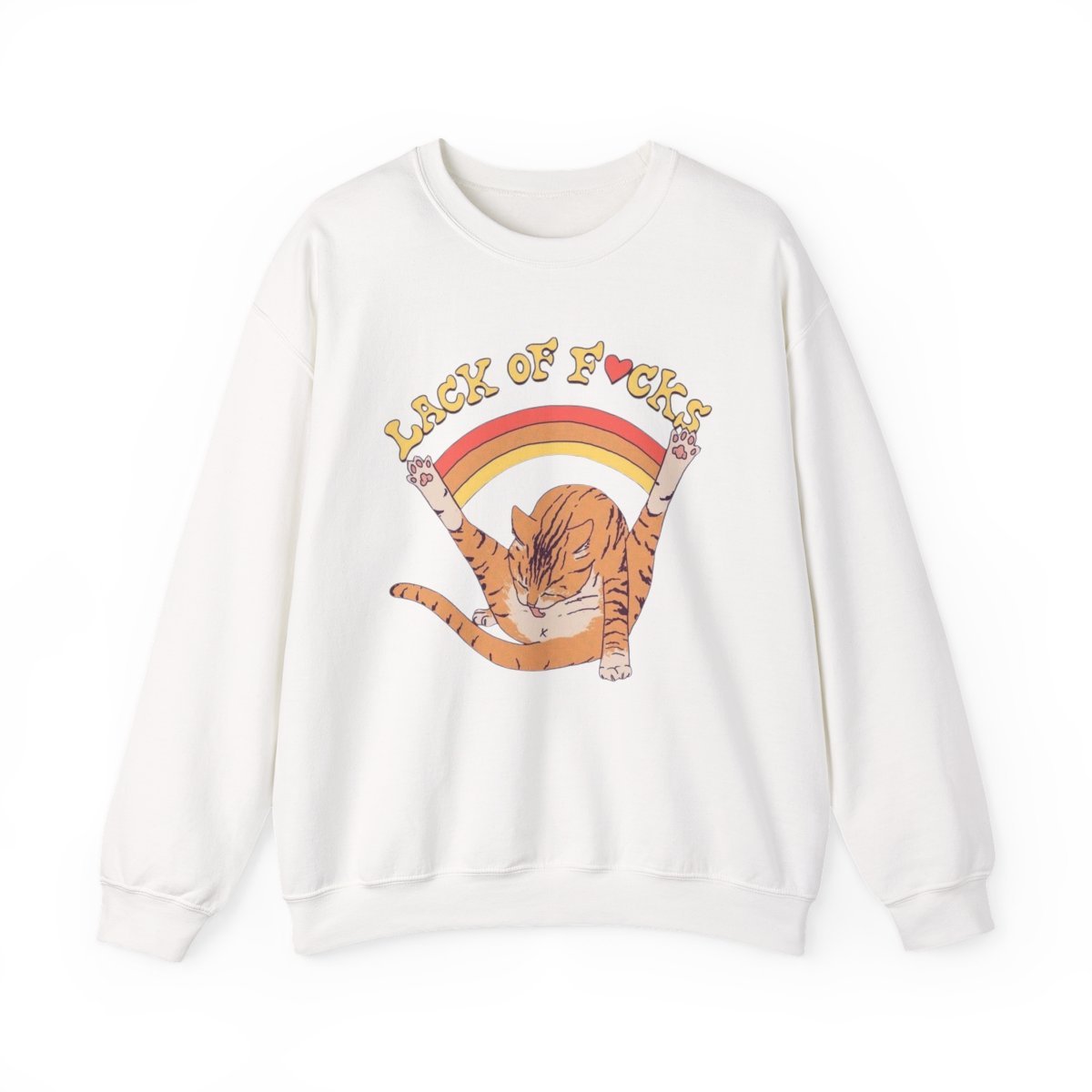 Funny Orange Cat Graphic Unisex Sweatshirt Cute Pet Lover Gift Detail