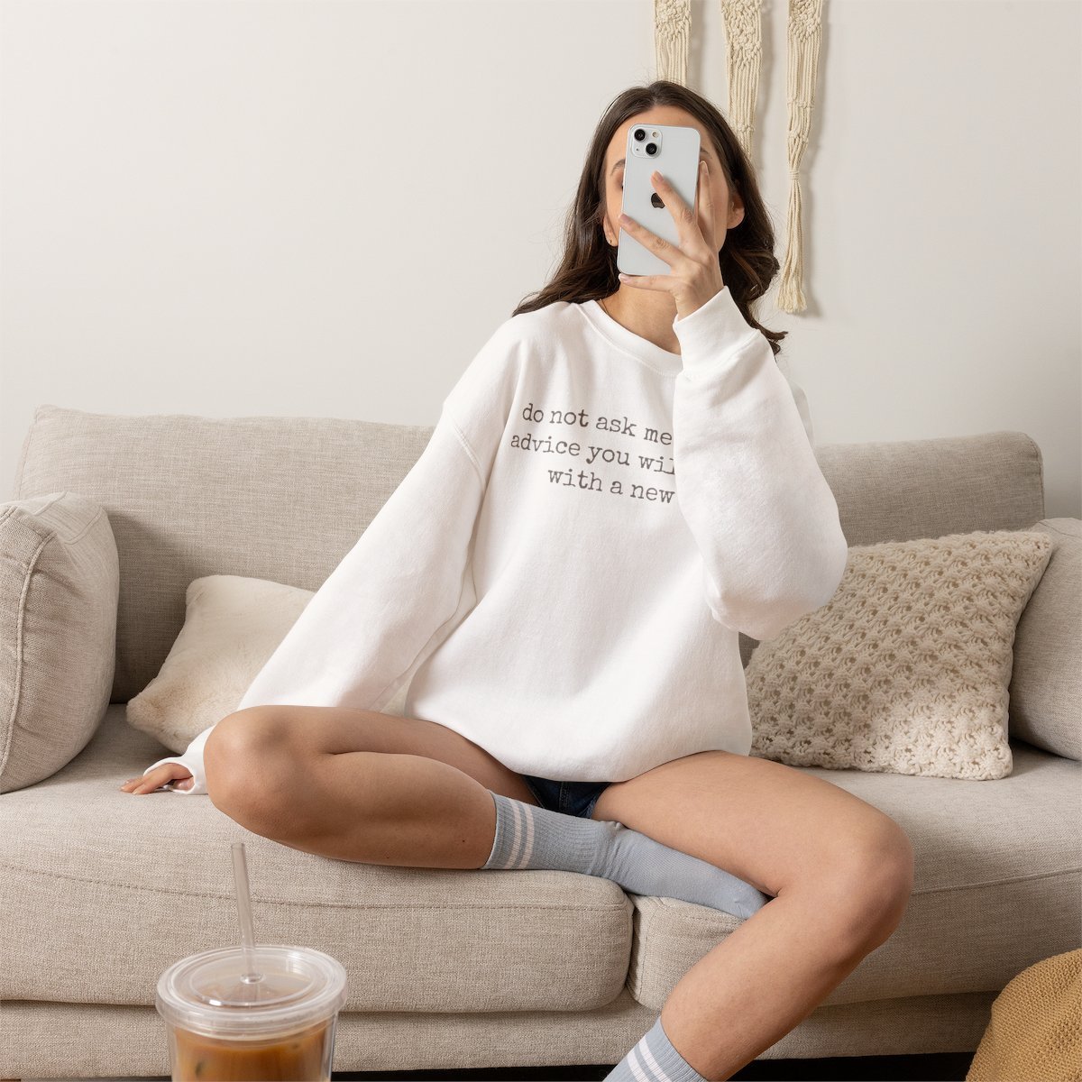 Funny Cat Lover Unisex Sweatshirt - Cozy Gift For Cat Owners Detail
