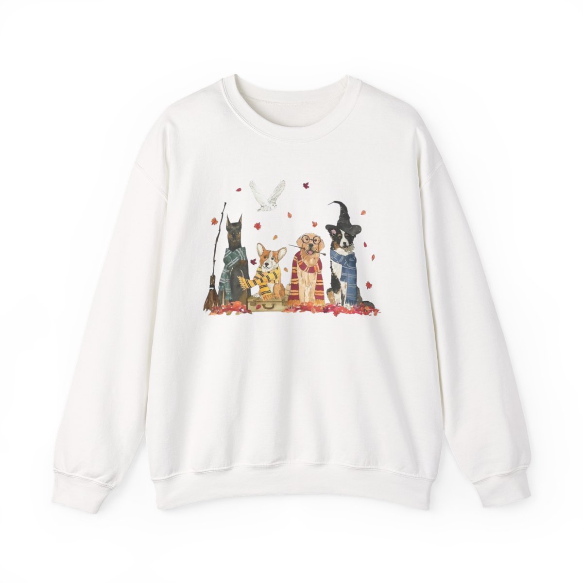 Unisex Wizard Dog Sweatshirt - Cozy Magic School Pup Crewneck for Dog Lovers Detail